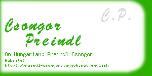 csongor preindl business card